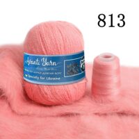 Пух норки 50г/350м (+20г додаткова нитка) 813 світло-рожевий