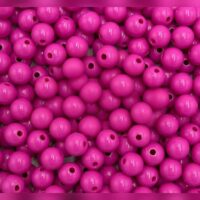 Намистини акрилові 8мм 10г Малина 25