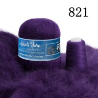Пух норки 50г/350м (+20г додаткова нитка) 821 фіолет