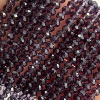 Намистини Рондель 6*4мм 85шт Баклажановий прозорий БХ414