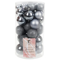 Набір ялинкових куль, колір - синій перламутр 40шт асорті 147-877