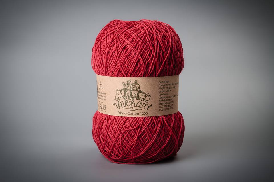 Вівчарі Етно-Котон (Vivchari Ethno-Cotton) 200г/1200м 019 червоний