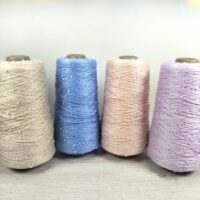 Пряжа бавовна з перлами 100г/400м персик 330г