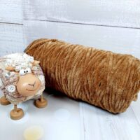 Велюр Турция бобина 120м бежевый темный