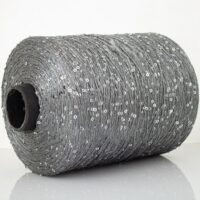 Паєтка 3 мм на поліестері 061 Сірий+срібло