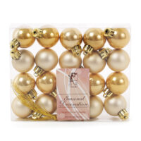 Набор пластиковых ногодних шариков 3мм золото (20шт)147-050