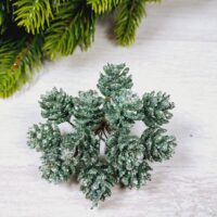 Декоративні міні-шишки 12шт 12см евкаліпт 839-327