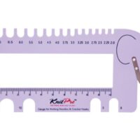 KnitPro 10995 Шкала розмірів для спиць та крючків з різаком для прядива