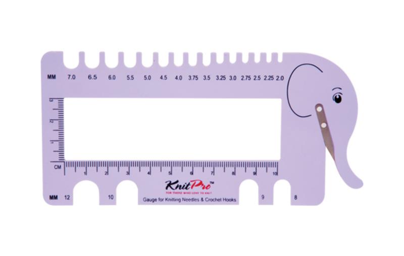 KnitPro 10995 Шкала розмірів для спиць та крючків з різаком для прядива