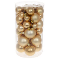 Набір ялинкових куль, колір - золото перламутр 40шт асорті 47-030
