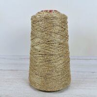 Пряжа Pecci Filati SpA Strass 100г/500м беж з золотим люрексом