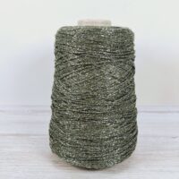 Пряжа Pecci Filati SpA Strass 100г/500м оливка з срібним люрексом
