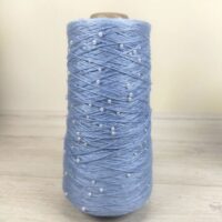 Пряжа бавовна з перлами 100г/400м блакитний 330г