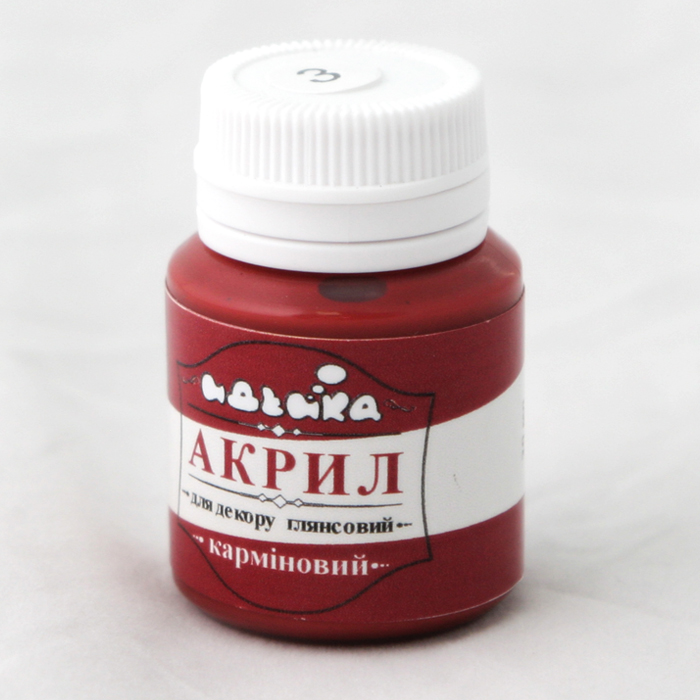 Фарба акрилова Ідейка 20мл 98203 Карміновий глянець