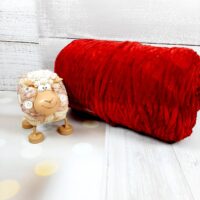 Велюр Турция бобина 120м красный