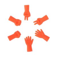 Накінечники силіконові для спиць Долонька 6шт помаранчеві