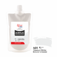 Фарба акрилова Rosa Studio 200мл 401 Білила титанові