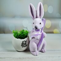 Декоративний Великодній Кролик 8*21,5см лавандовий 113-148