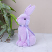 Статуетка Зайчик фіолетовий оксамит 14*7,5см 3213-4