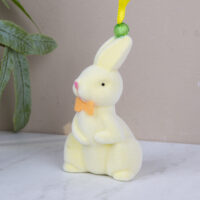 Статуетка Зайчик жовтий оксамит 8*4см 1106-4