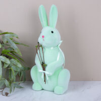 Статуетка Зайчик зелений оксамит з вербою 29*14см 3944-2