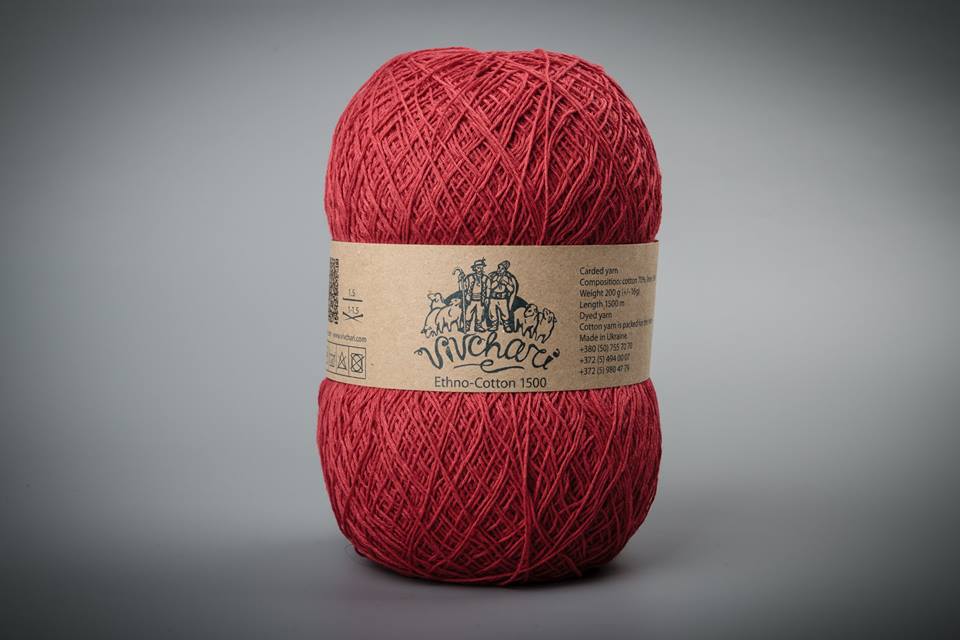 Вівчарі Етно-Котон (Vivchari Ethno-Cotton) 200г/1500м 110 червоний