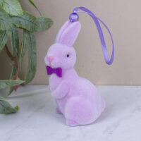 Статуетка Зайчик лавандовий оксамит 8*4см 1106-1