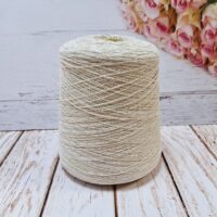 Пряжа Pecci Filati S.p.a Perlina 100г/700м 1601 молочний з люрексом