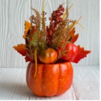 Екібана з гарбузом 20см помаранчевий 30500