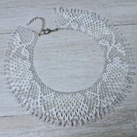 Силянка 36см белый с серебром ш.4,5см