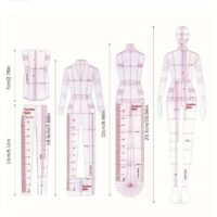 Набір з 5 мірних стрічок для вимірювання людського тіла у дизайні одягу