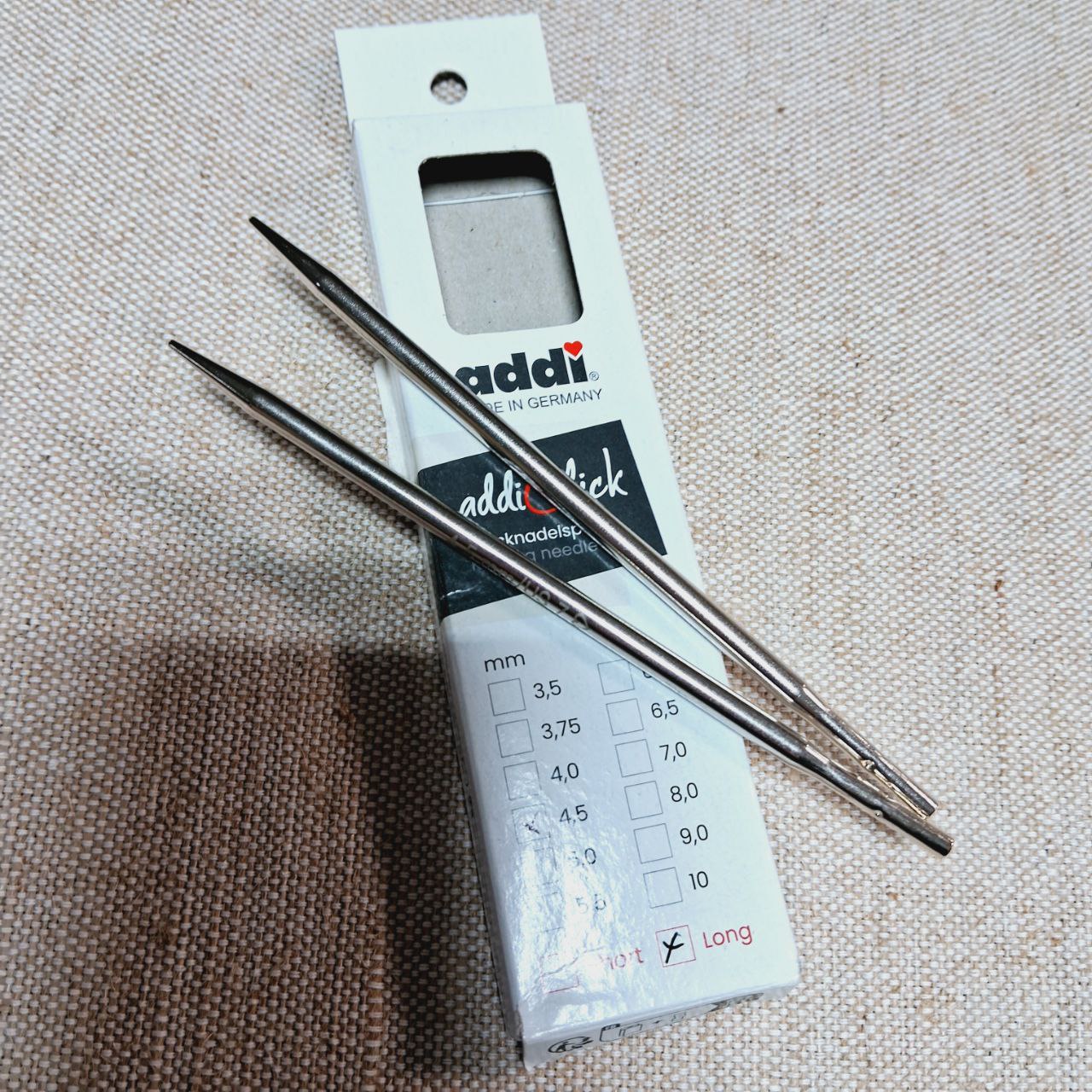 Металеві змінні спиці ADDI - addiClick Lace Long 4,5мм 12,5 см 766-7