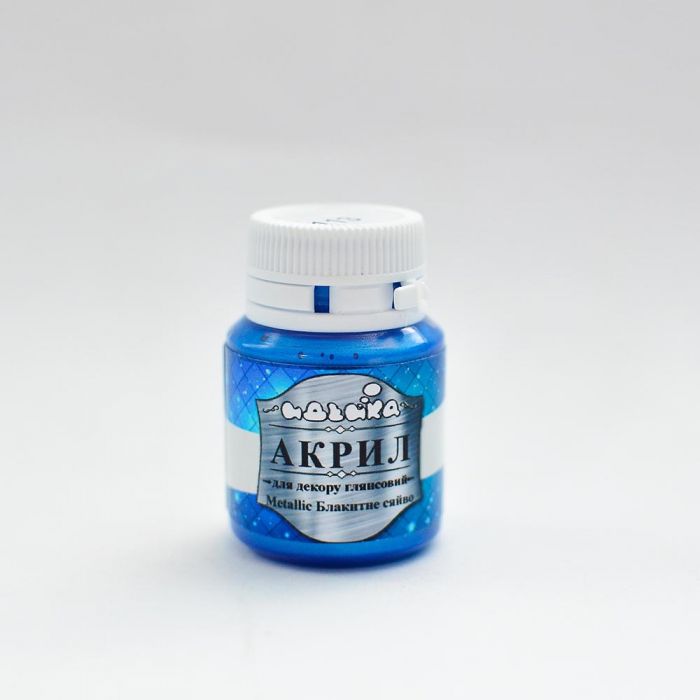 Фарба акрилова Ідейка 20мл 98313 Блакитне сяйво глянець металік
