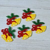 Декоративний виріб з фетру Дзвоники з гілочкою 5см 120774