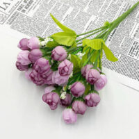 Букет Ранункулюс 2см 15шт 21см Бузковий