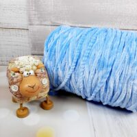 Велюр Турция бобина 120м светло-голубой