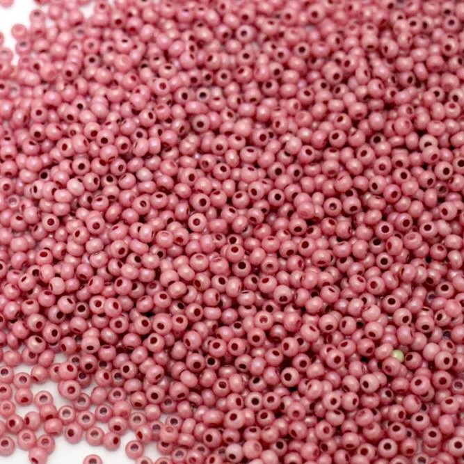 Бісер 16498 Preсiosa 10/0 рожевий непрозорий крейдяний перламутровий 25г