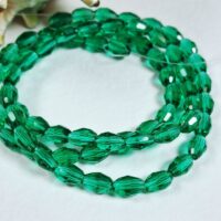 Скло овал 4*6мм 68шт світло бірюзовий 7125