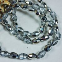 Скло овал 4*6мм 68шт дзеркальний 20304