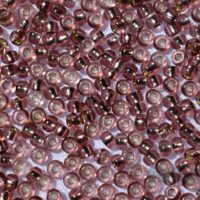 Бісер 78613 Preciosa 10/0 коричнево-рожевий кристальний з блискучим срібним отвором 25г