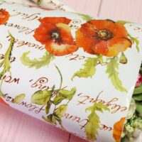 Подарочная упаковочная бумага 70*100см Маки 1004БЛ