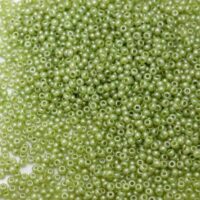 Бісер 17856 Preсiosa 10/0 зелений непрозорий алебастровий глазурований 25г