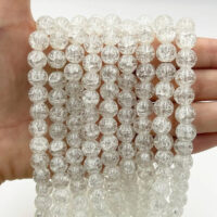 Намистини скляні Бите Скло 10мм 75шт Прозорий ЕД448