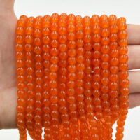 Намистини скляні 6мм 160шт Помаранчевий ЕД229