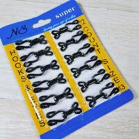 Гачки застібки для одягу №13 2,2см чорнi 1шт 4013