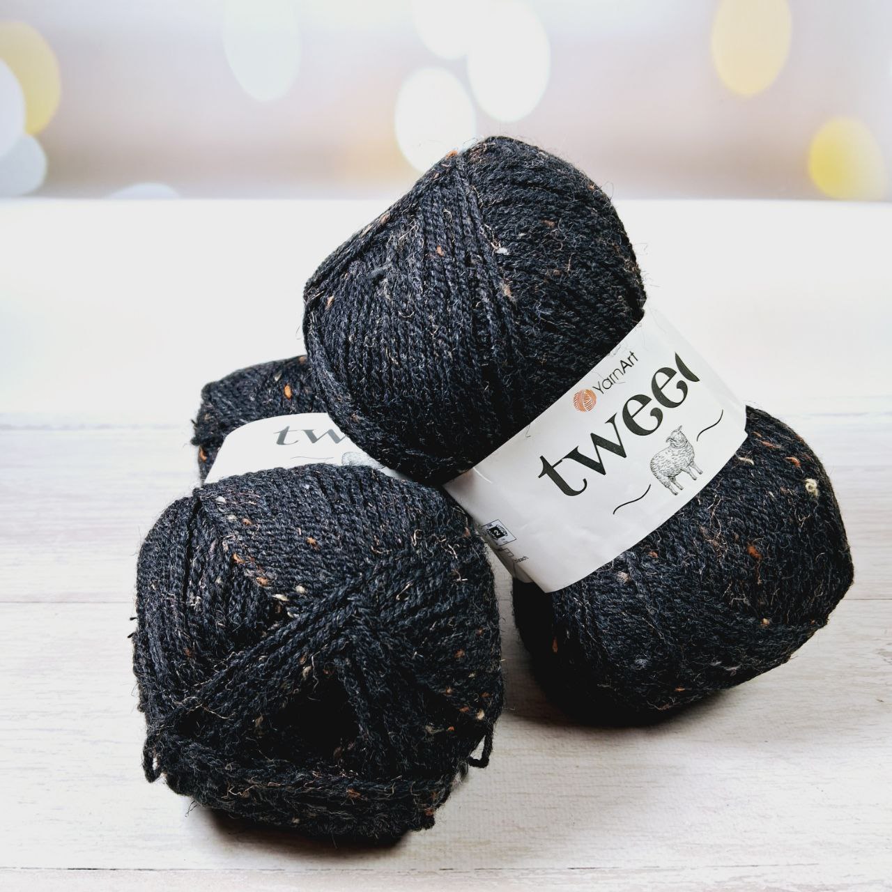 Ярнарт Твід (YarnArt TWEED) 100г/300м 228 чорний