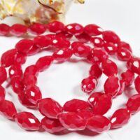 Скло крапля 8*12мм 58шт червона матова d812081