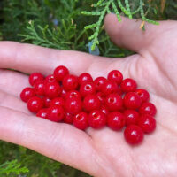 Намистини скляні Бите Скло 8мм 70шт Червоно-алий ЕД363