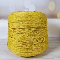 Lanificio Dell Olivo SPA Шнурочик Brillo 100г/210м жовтий з люрексом