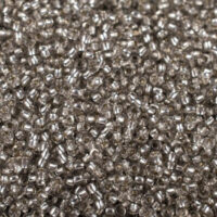Бісер 78241 Preciosa 10/0 сірий кристальний з блискучим срібним отвором 25г